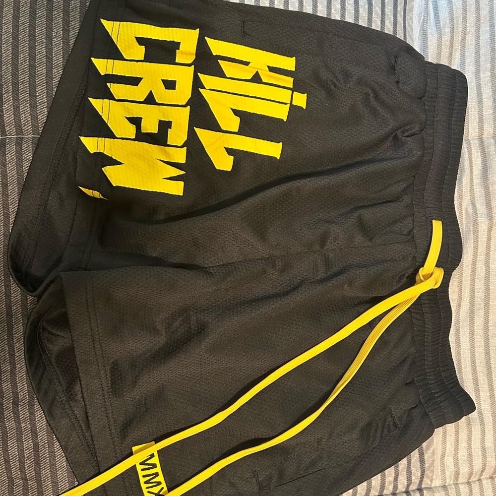 Kill Crew Black and Yellow Shorts